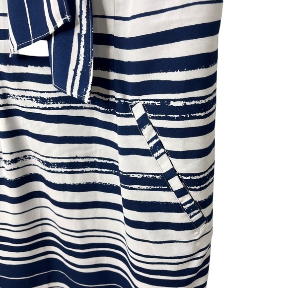 CAbi Knot Dress Nautical Stripe Navy Blue Size XS Tank Mini Dress Style 5264 - Picture 4 of 10